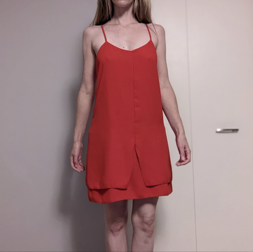 Topshop Red Swing Mini Dress - UK 10/ US 6